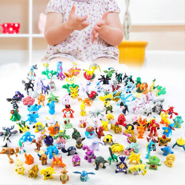 24 st Pokemons Figurer Söta Miniatyrfigurer PVC Cartoon Hantverk Solid Modell Ornament Samlarobjekt Japan Anime Pokemons Pikachus Psyduck Figurmodell Till