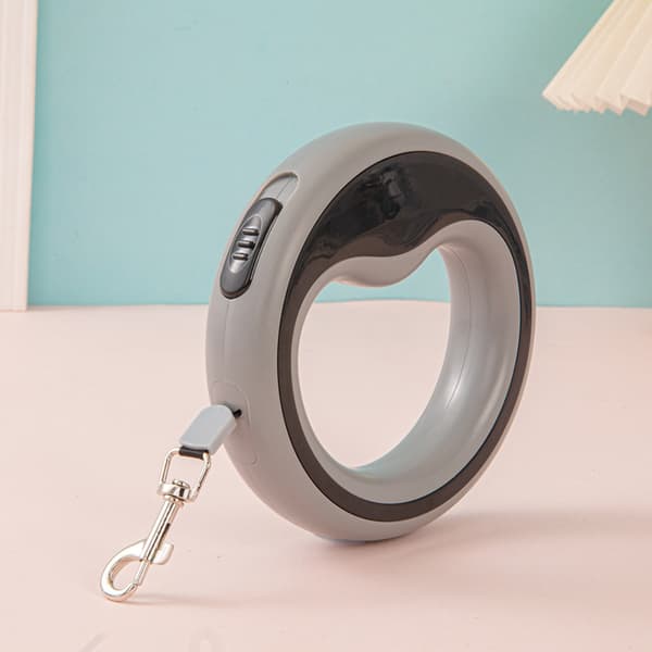 Automatic Retractable Dog Leash - Tangle-Free Pet Leash for Small and Medium Dogs, Compatible with All Dog Collars Grey