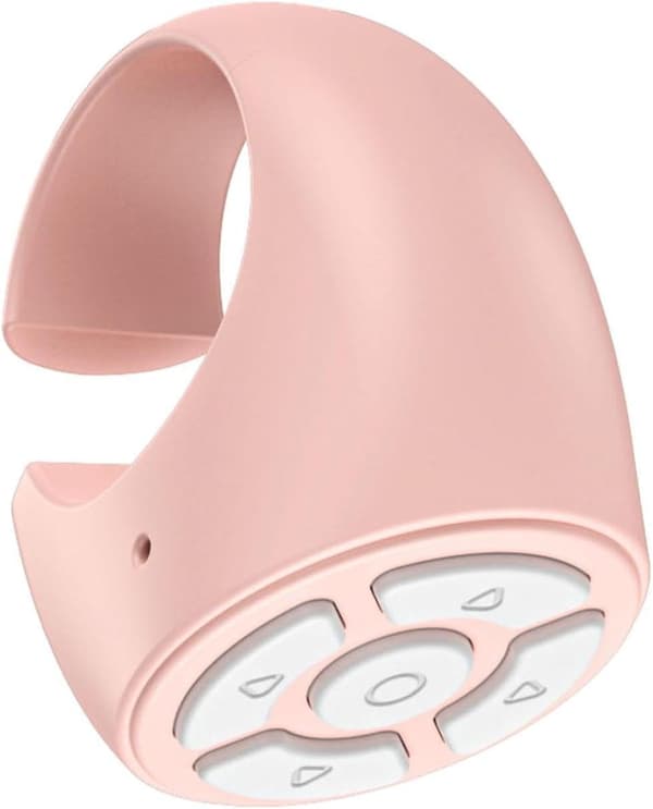 Rosa Fingerfjernkontrollring Mini for Selfie-knapp, Smarttelefoner