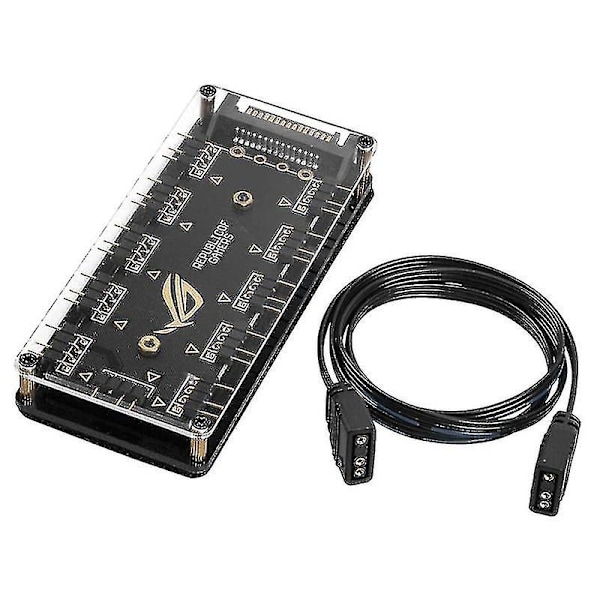 5v 3pin Rgb Led Splitter 10-port Hub Med 50cm 3pin Forlængerledning, Perfekt Til Mange Rgb Hao