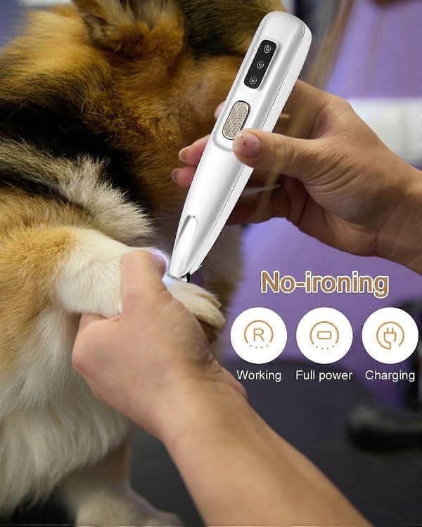 Paw Trimmer for Dogs - Quiet and Efficient Paw Trimmer with LED Light