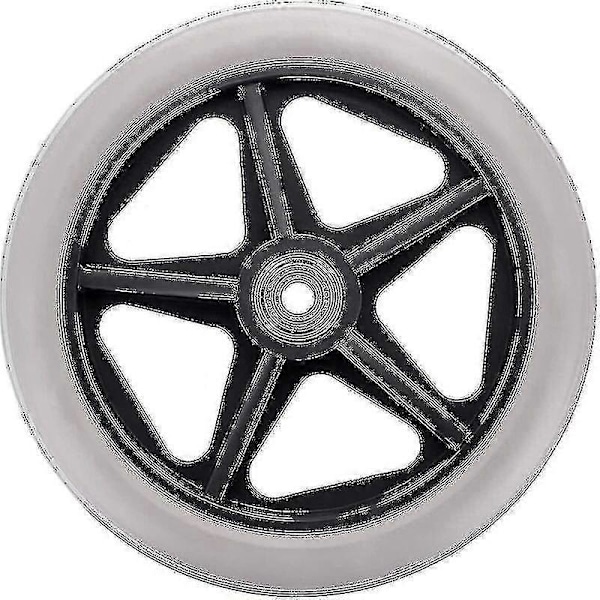 2 st 15 cm Gummifälgar Ersättningshjul för Rullstol, Rollator, Gåstol, Anti-Halk, Grå
