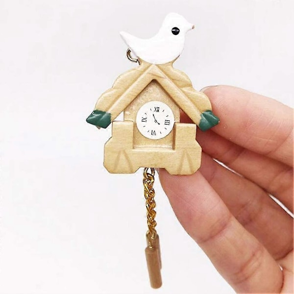 Nukkekodin huonekalut, Nukkekodin miniatyyrikello 1:12 Hieno puinen lintu seinäkello