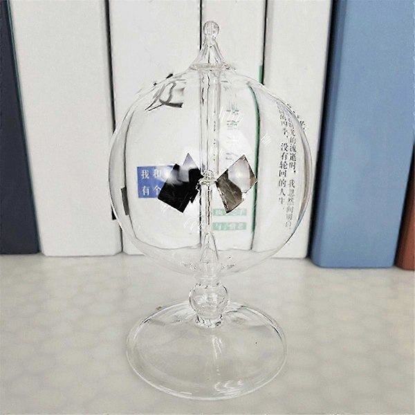 Solar Crookes Radiometer Glas Vindmölla Handgjord Leksak för Fest Heminredning Gåva Transparent jn