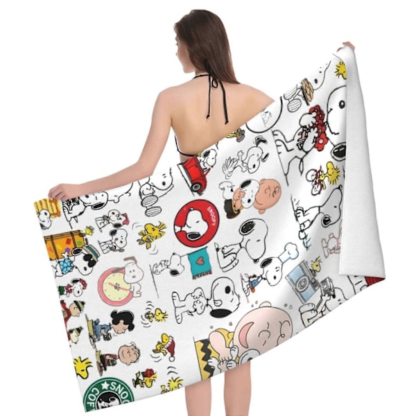 Snoopy 2 Badhandduk Unisex Handdukar Mode Handduk Superfin Fiber Strandhanddukar DW626