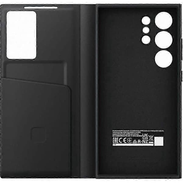 Officielt Samsung Galaxy S23/S24 Ultra Wallet Case Smart View & RFID-beskyttelse i sort