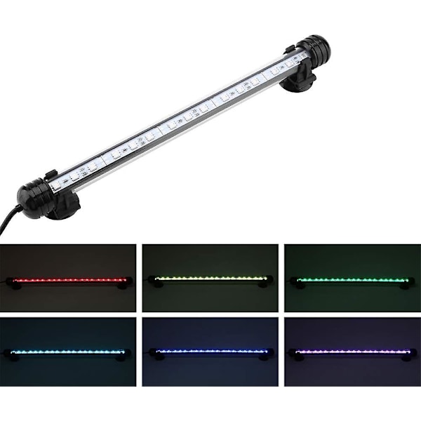 Farverige LED Akvarielys Fisketank Lys Vandtæt Lysrør Farve Lys Dykkerlys 28cm