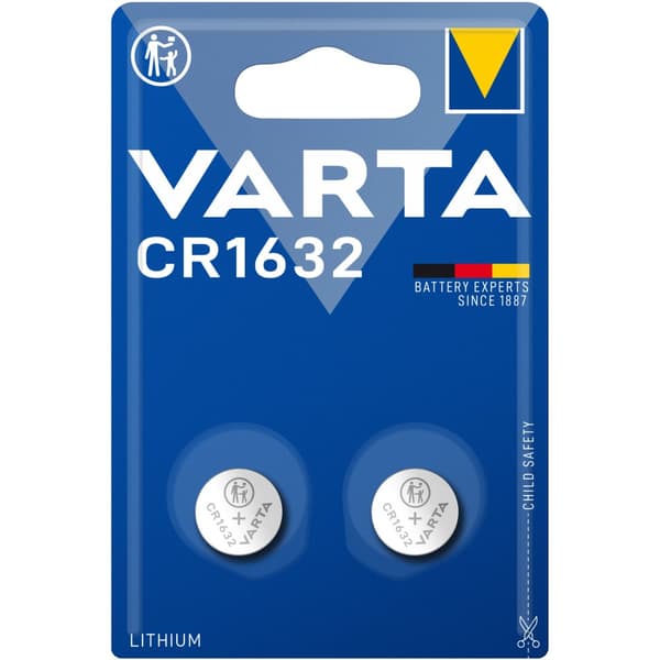 CR1632 3V Litium Knappcellebatteri 2-pakning
