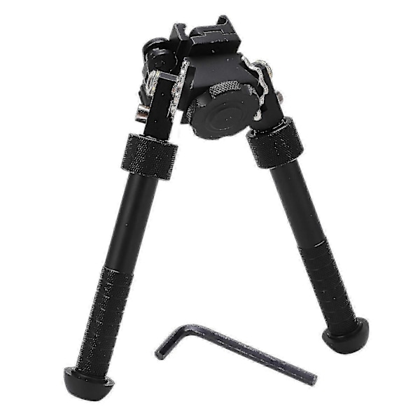 Sort Jagt Bipod - Justerbar Hældning med 360 Graders Rotation (V8 Model) - JZ