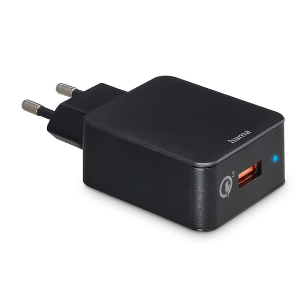 Hurtiglader Fast Charger 1x USB-A Qualcomm 19.5w Svart