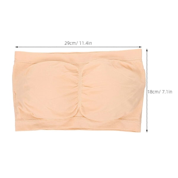 3 stk. Stropløs Bandeau BH Sømløse Braletter Tube BH Elastisk Bandeau BH