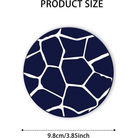 Set med 8 runda blå silikonunderlägg, 10 cm