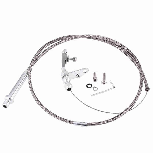 Til Chevy TH350 rustfrit stål flettet transmissions kick down kabel detent kickdown