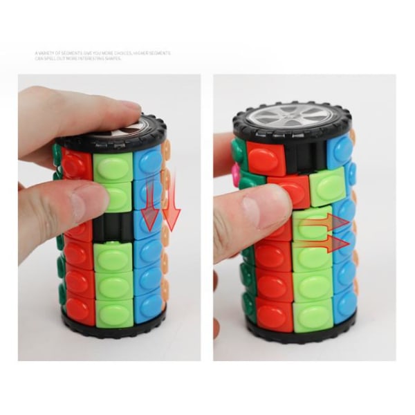 Børns pædagogiske tredimensionelle magiske tårn, majs Rubiks terningudvikling af intellektuelt Rubiks terninglegetøj cylindrisk Rubiks terning