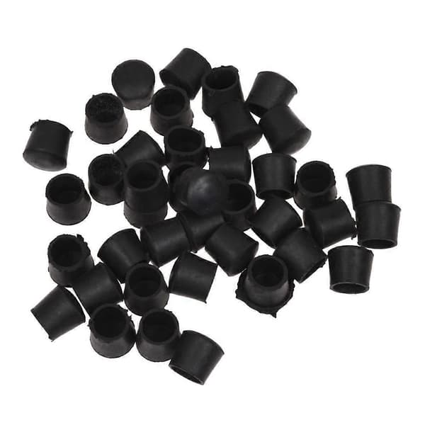 40 stk Sorte Gummi Stole Bord Ben Rør Rør Endestykker 14mm