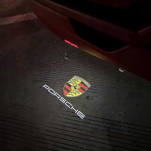 Til Porsche Cayman Boxster Cayenne Macan 991 718 Led Logo Projektor Hd