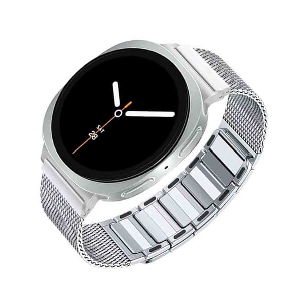 Magnetisk rustfrit stålrem kompatibel med Samsung Watch8/8 Classic - Flere farver Sølv