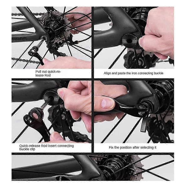 Kolfiber Cykelstöd Halkfritt Snabbkoppling Fällbart Parkeringsställ Cykelfotstöd Ro