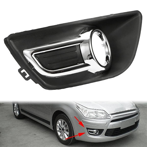 1 Par for C4 2008-2011 Krom Frontfanger Tåkelysdeksel Front Tåkelysramme