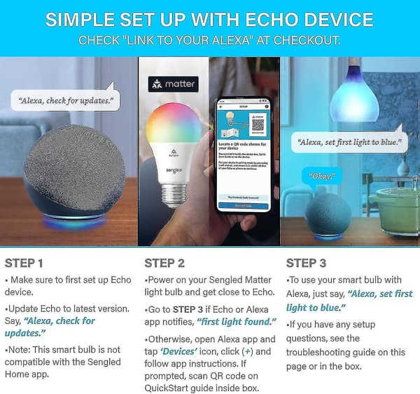 Echo Pop  Lavendelblomst Med Gratis Sengled Smart Farvepære