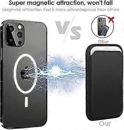 2 stk. (sort) Til Magsafe Wallet Pung Kompatibel Med Iphone 13/14 Mini/plus/pro/max, Rfid Kortholder Med Magsafe Magnet