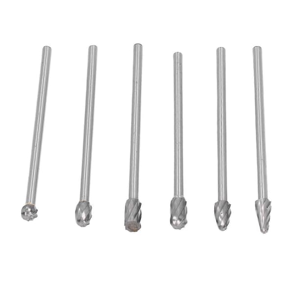 6 stk. 85hra Sylindertopp Porting Kit Wolframkarbid Burr Sett Die Grinder Bits