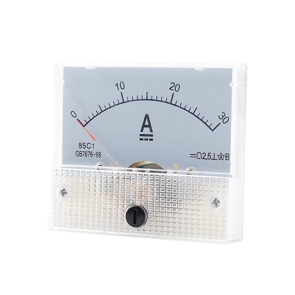 85C1-DC 30A DC Voltmeter Pekehode Analog Amperemeter Panelmåler