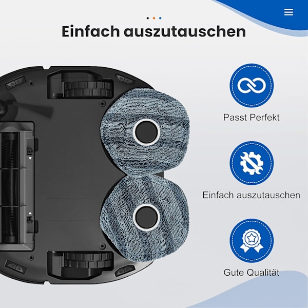 Erstatningsmoppeklude til Eufy X10 Pro Omni/X9 Pro robotstøvsuger