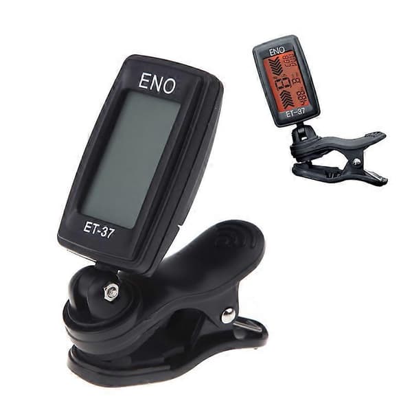 ENO Gitarrstämmare Mini LCD Clip-on Elektronisk Gitarr Kromatisk Bas Violin Ukulele Stämmare Blåsinstrument Universal Gitarrdelar