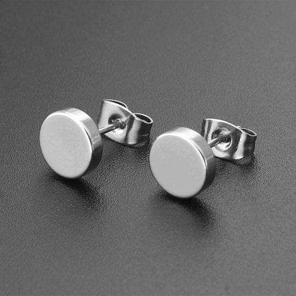 Classic Round Earrings 1 Pair Silver