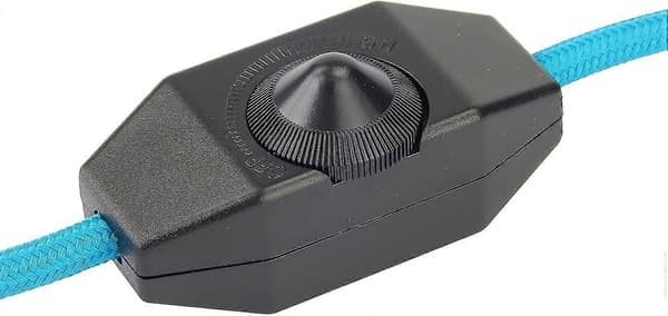 1-60W LED Dimmer Dæmpbar (drejelig Dimmer) LED Dæmpbar, Tænd/sluk, 220-230V, CE Inline Switch, Sort