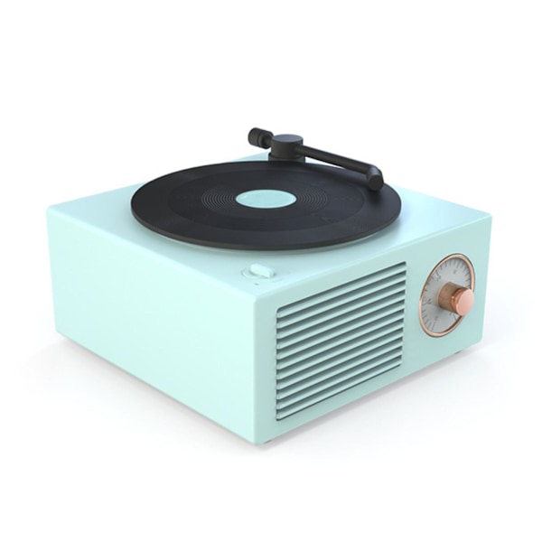 Multifunksjonell Mini Retro Platespiller Bluetooth Høyttalere Høy Stereolyd