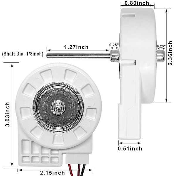 12V 4W Kjøleskap Fordamper Vifte Motor Erstatning for BCD-330WTV 50240401000P ZWF-02-4 CW