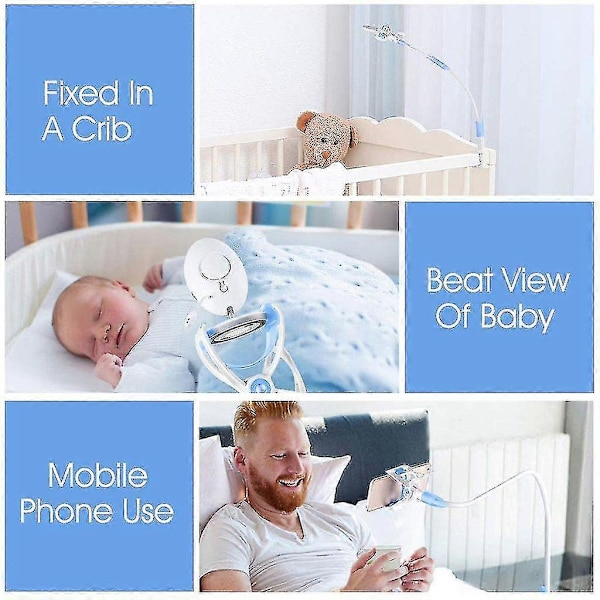 2024, Babykamerafäste, Babymonitorhållare Universal Kamerahållare Justerbar Flexibel Kamera