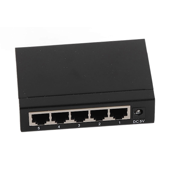 5 Port 10/100Mbps Ethernet Switch Plug and Play Ohanterad Hemnätverk Switch Hub Kontor Ethernet Splitter 100?240V EU-kontakt