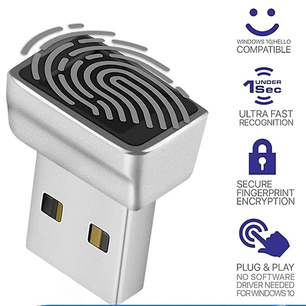 USB Windows-Hello Fingeraftrykslæser Anti-Spoofing Windows-System Sikkerhedsnøgle til Bærbare Computere