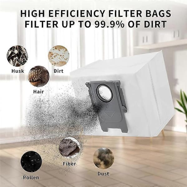 Dammsugarpåse för Roborock S8+ /S8 Pro Ultra / S7 MaxV Ultra / Q5 / Q5+ / Q7+ / Q7 Max+