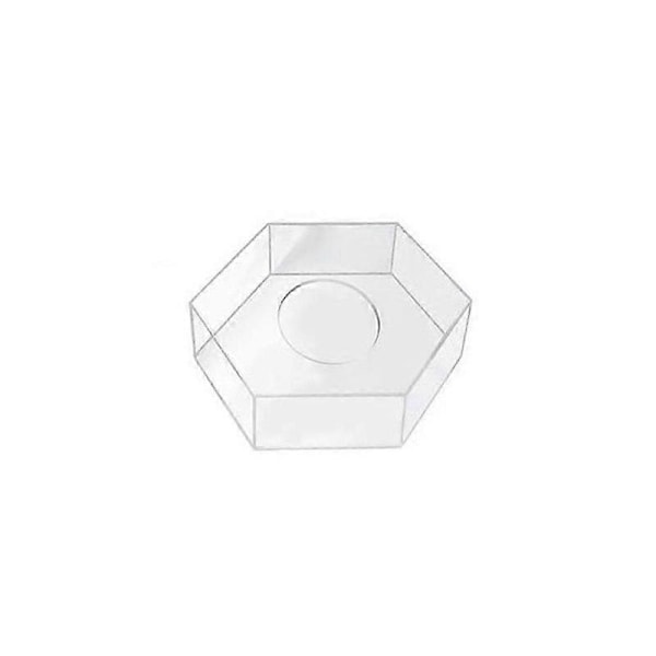 Akryl Tårtbricka Hexagonal Tårtfat DIY Tårtpåfyllningsbar Skiva Bas Klar Tårtställ Deco