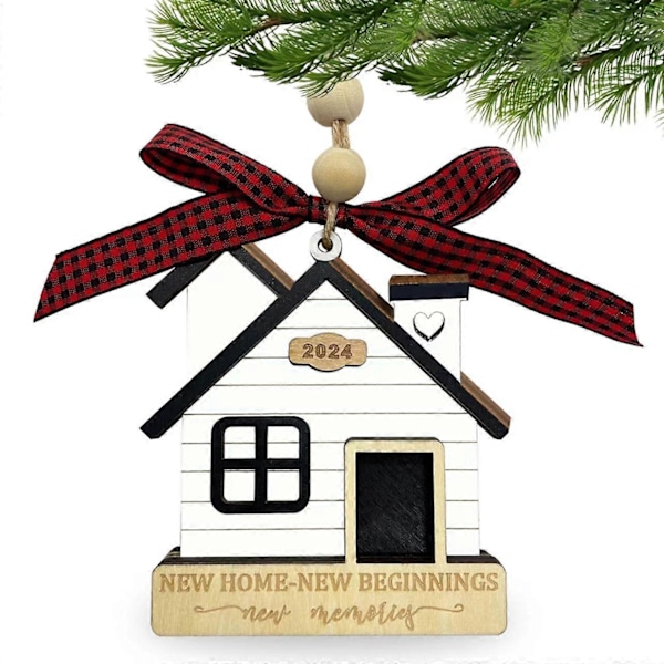Gave til indvielse af huset Ornament Træ 2024 Med Gaveæske Ornament Første Jul I Vores Nye Hjem I 2024 Julepynt