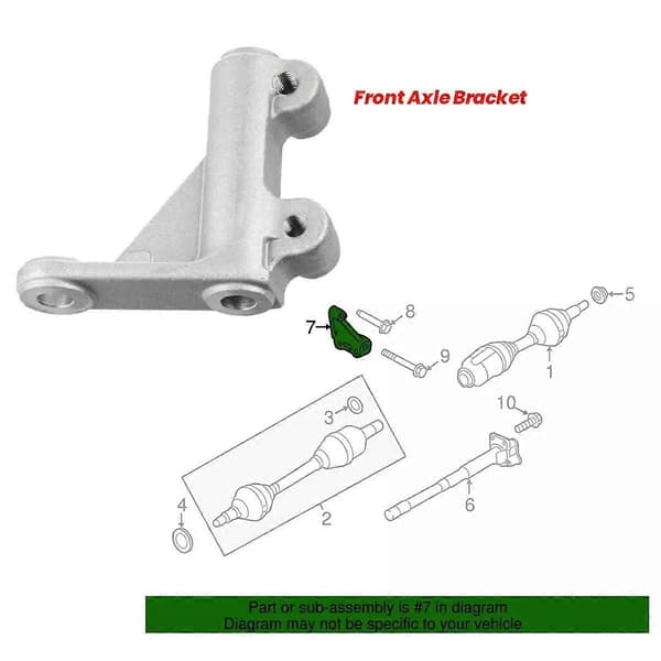 Frontakselfeste DB5Z3K305B for Explorer Taurus Flex MKS 20142019 DB5Z3K305B Halvakslingstøtte