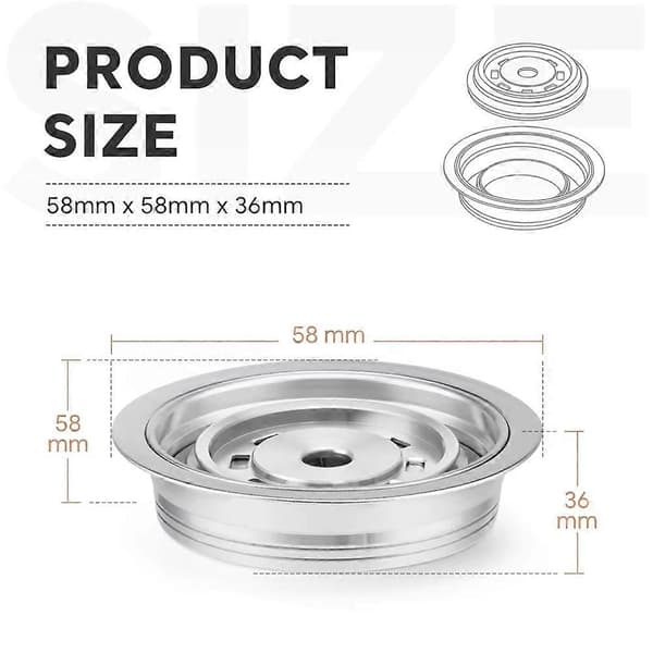 Genanvendelig kapseladapter 40 ml til Vertuoline Vertuo Next Pop-maskine, kompatibel med Nespresso-kaffe