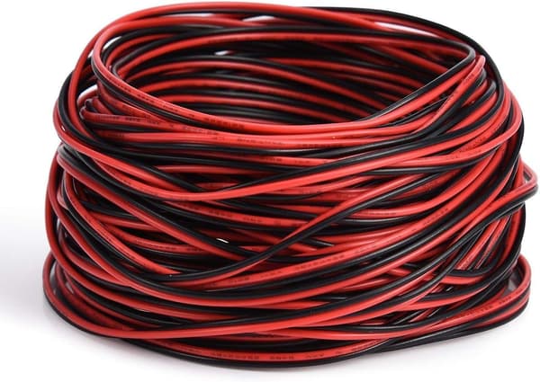 22 Awg elektrisk ledning - 20m 2-trådet kabel til LED-stribe lys