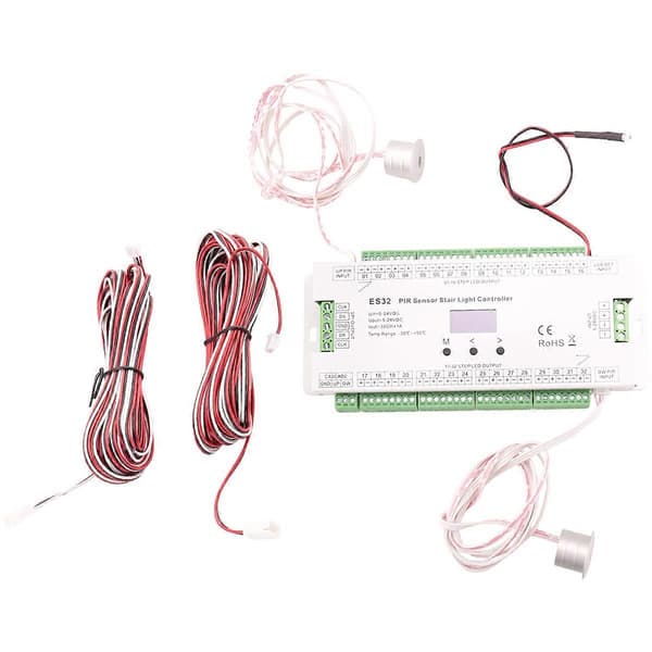 32CH ES32 PIR Sensor Trappelys Controller Human Body Infrarød Induktiv Switch Trappelys Kontrol