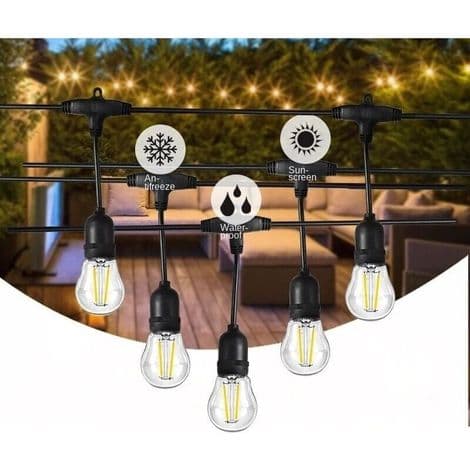 Blinkende LED-transformer til lyskæder, 31V 6W stik, 9 tilstande med timerfunktion, IP44 vandtæt LED-transformer til havebelysning, gardinlys