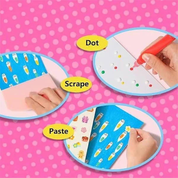 Squeegee Art Malersett for Barn, DIY Jule Regnbue Skrape Maleri Dot Maleri