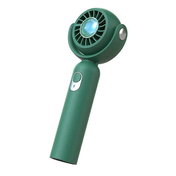 Bærbar Håndholdt Ventilator, Halsventilator, Mini Bordventilator, Multifunktionsventilator - FARVE: grøn