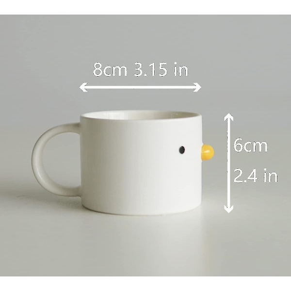 Sjov Kylling Kaffe Kop, Håndlavet Glaseret And Kande, Sikker Keramisk Mælk Latte Kopper