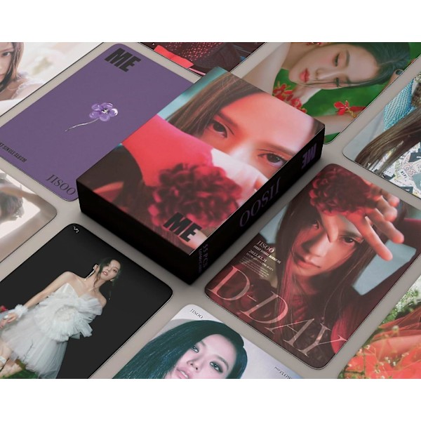 55 st Blackpink Jisoo Första Albumet Me Fotokort Solo Flower Nya Albumet 2023 Mini Fotokort BP Jisoo Posterkort Present till Fans