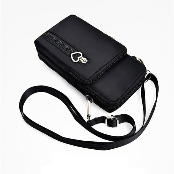 Axelremsväska för mobiltelefon Svart