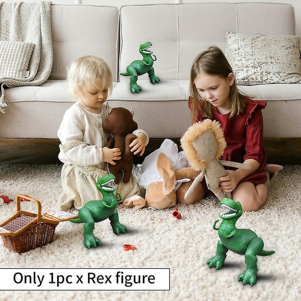 Solid Rex Figur med Fleksible Ben til Børn - Tegneseriefigur til Hjemmet - Legetøjshistorie